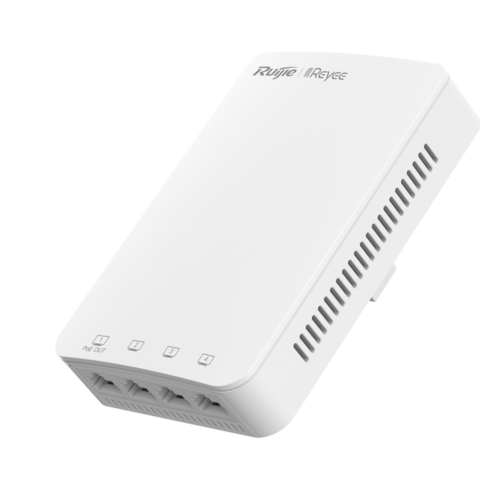 Punto de Acceso Wi-Fi 5 AC1300 de Pared 4 Puertos Gigabit PoE RG-RAP1200(P) Reyee