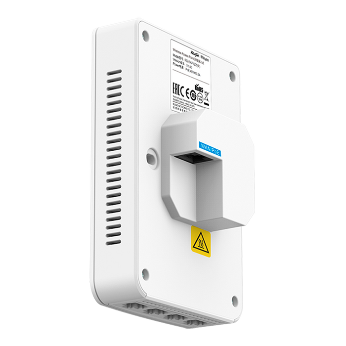 Punto de Acceso Wi-Fi 5 AC1300 de Pared 4 Puertos Gigabit PoE RG-RAP1200(P) Reyee
