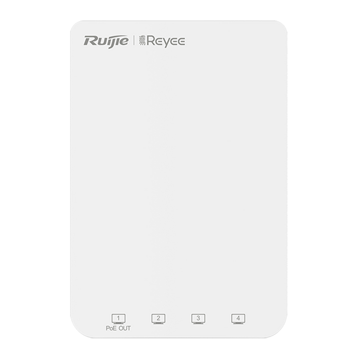 Punto de Acceso Wi-Fi 5 AC1300 de Pared 4 Puertos Gigabit PoE RG-RAP1200(P) Reyee