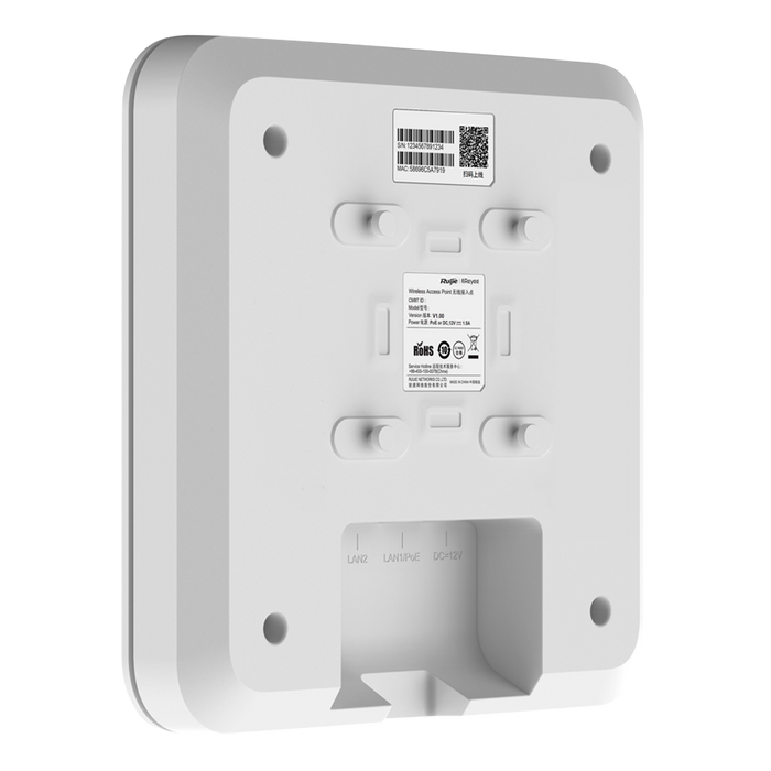 Punto de Acceso Wi-Fi 6 AX3200 PoE Puerto 2.5G RG-RAP2260E Reyee