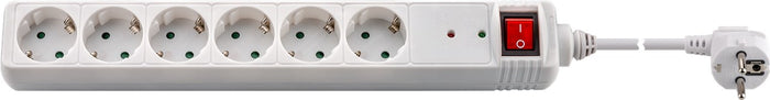 Regleta con Protección 6 Tomas Cable 1,4 m Color Blanco