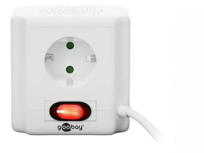 Regleta Cubo de 4 Enchufes Schuko con 2 USB e Interruptor