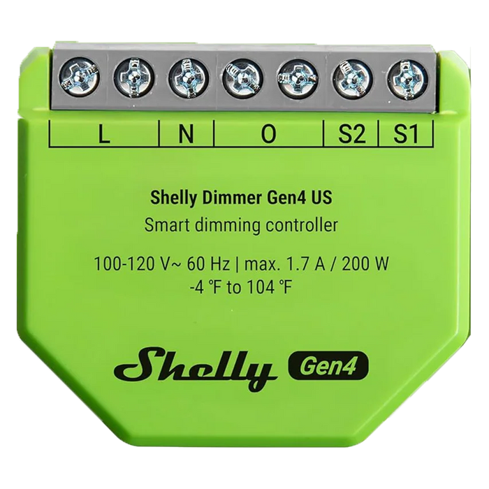 Regulador de Luz LED Shelly Dimmer Gen4 200 W Con o Sin Neutro