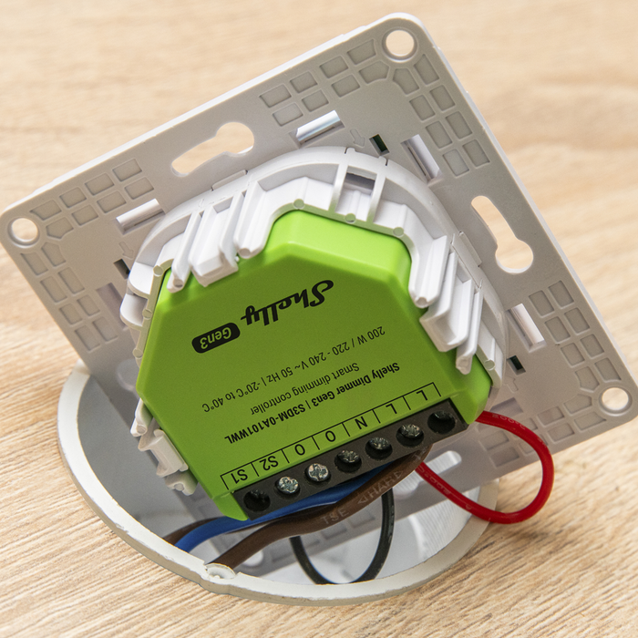 Regulador de Luz WiFi Shelly Dimmer Gen3 – Sin Neutro