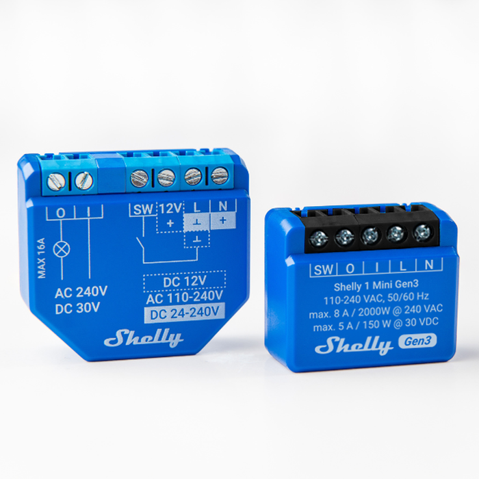 Relé Inteligente WiFi Shelly 1 Mini Gen3 – Contacto Seco