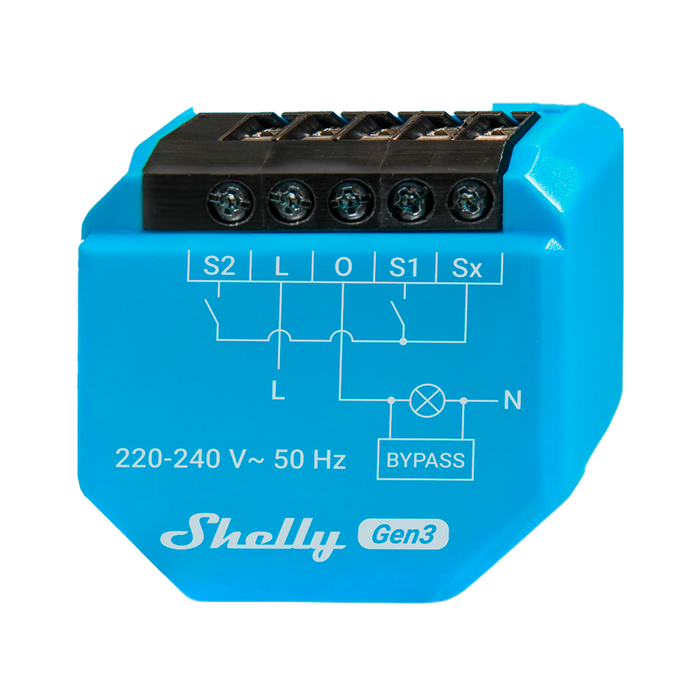 Relé Inteligente WiFi Shelly 1L Gen3 – Sin Neutro