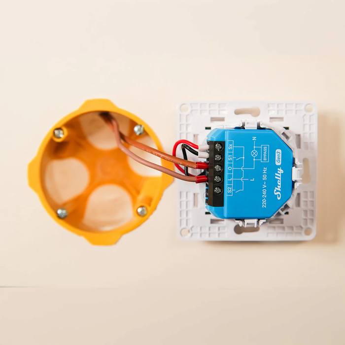Relé Inteligente WiFi Shelly 1L Gen3 – Sin Neutro