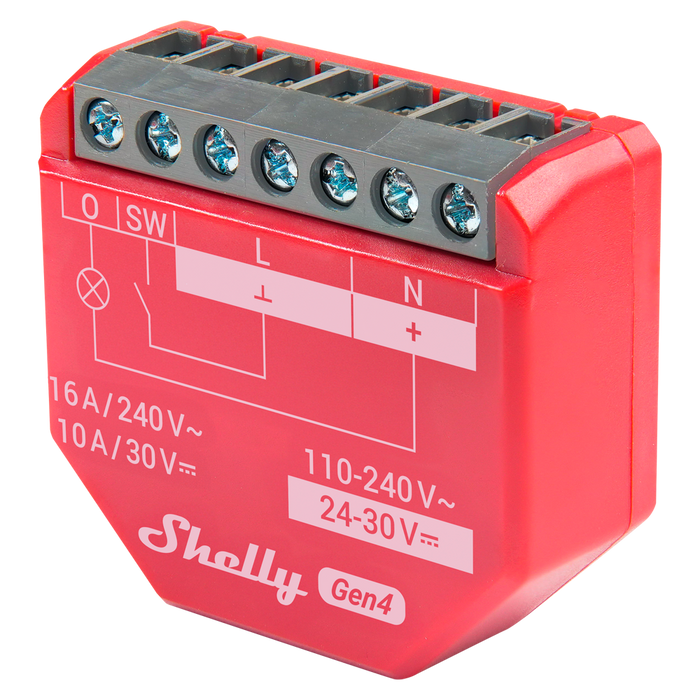 Relé Inteligente WiFi Shelly 1PM Gen4 16A – Medición de Consumo