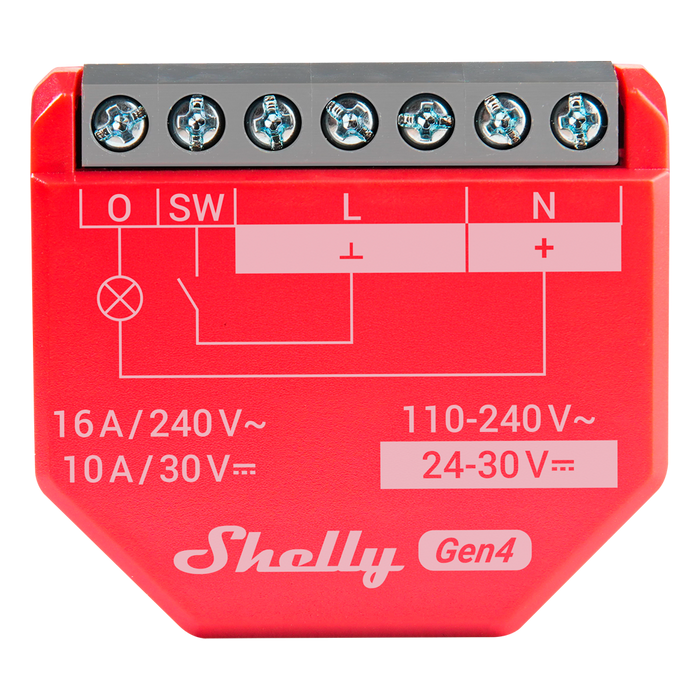 Relé Inteligente WiFi Shelly 1PM Gen4 16A – Medición de Consumo