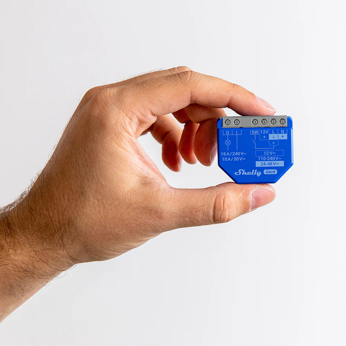 Relé Shelly 1 Gen4 Contacto Seco 16 A con WiFi, Zigbee y Matter