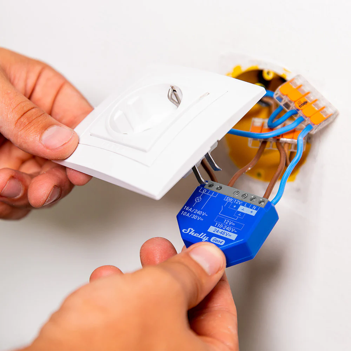 Relé Shelly 1 Gen4 Contacto Seco 16 A con WiFi, Zigbee y Matter