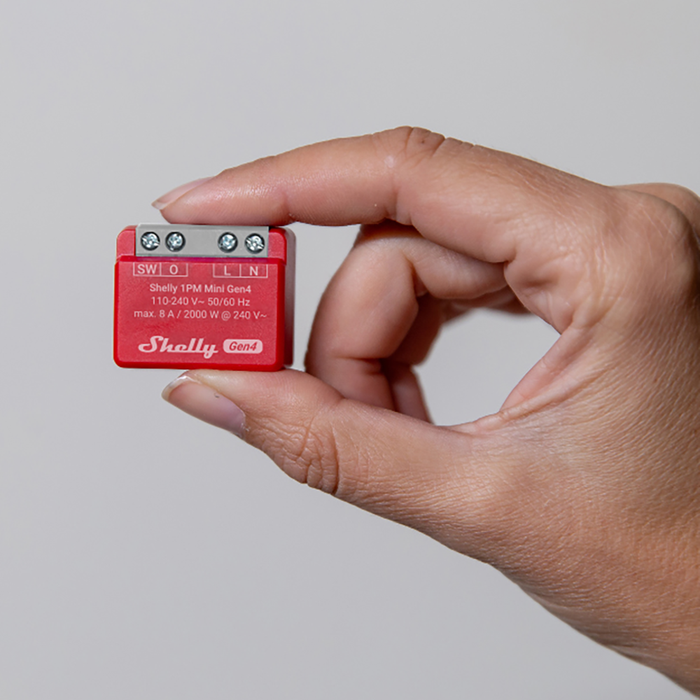Relé Shelly 1PM Mini Gen4 Interruptor WiFi con Medición de Consumo