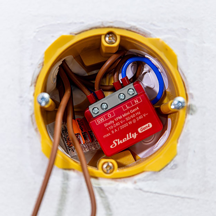 Relé Shelly 1PM Mini Gen4 Interruptor WiFi con Medición de Consumo