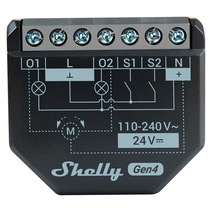 Relé Shelly 2PM Gen4 (Pack 2) para Persianas y Toldos con Medición de Consumo