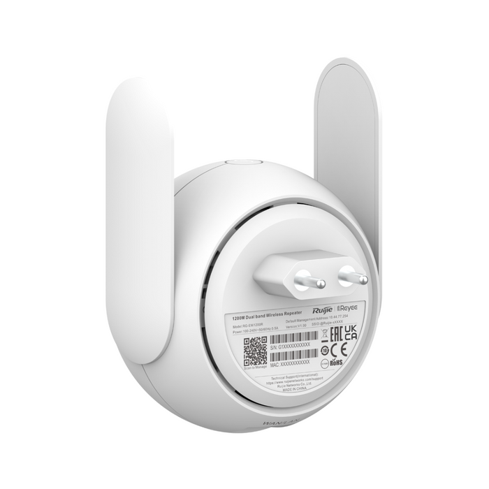 Repetidor Wi-Fi Mesh Doble Banda RG-EW1200R Reyee