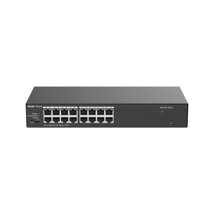 Reyee Switch Sobremesa - Metal - 16 puertos RJ45 - No gestionable
