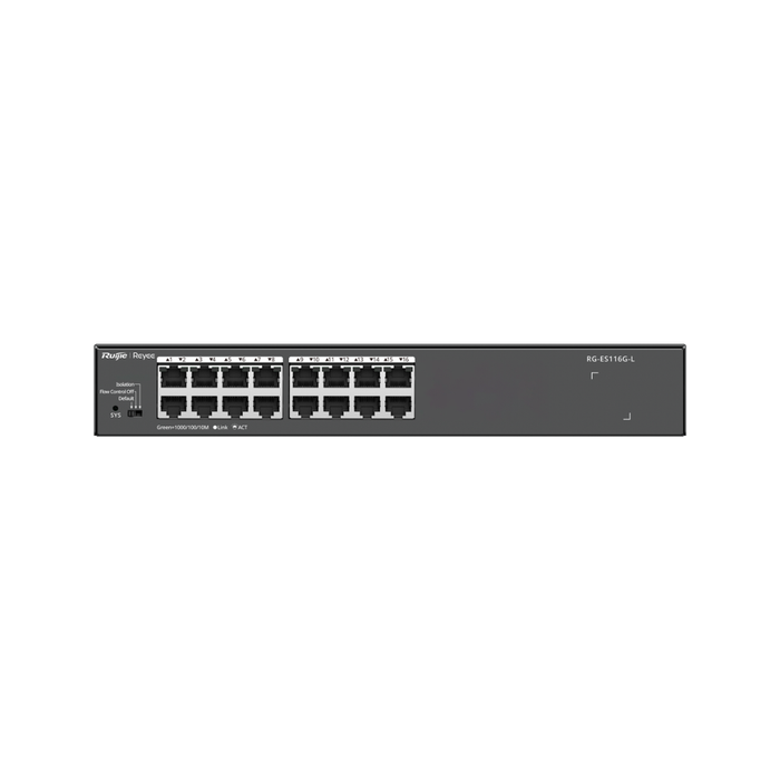 Reyee Switch Sobremesa - Metal - 16 puertos RJ45 - No gestionable