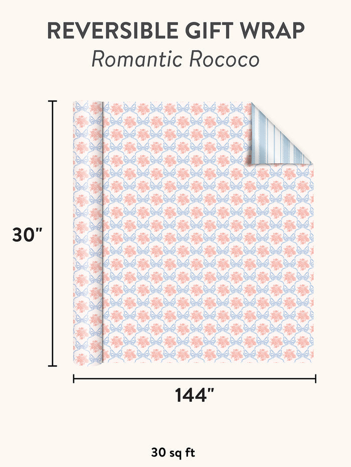Romantic Rococo Reversible Gift Wrap