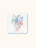 Romantic Rococo Scalloped Beverage Napkins