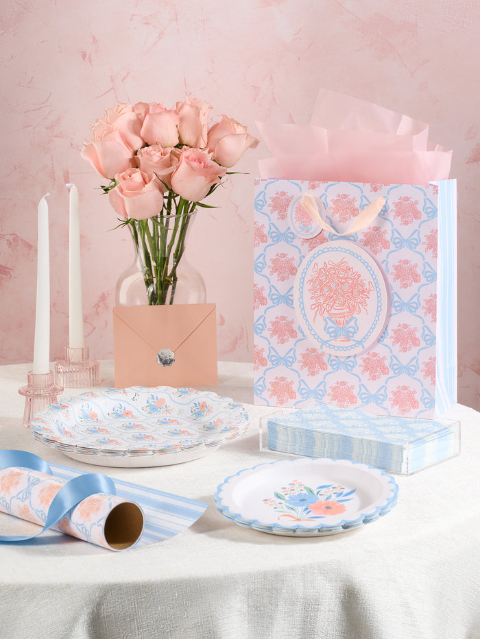 Romantic Rococo Scalloped Beverage Napkins