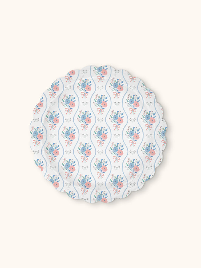 Romantic Rococo Scalloped Luncheon Plates
