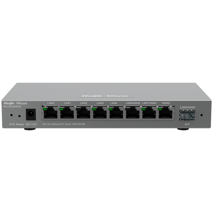 Router Cloud Gestionable 8 Puertos Gigabit + SFP RG-EG209GS Reyee