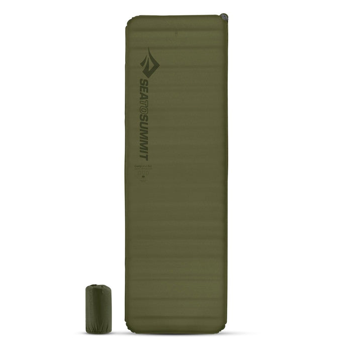 SEA TO SUMMIT CAMP MAT SELF INFLATING REGULAR RECTANGULAR WIDE GREEN