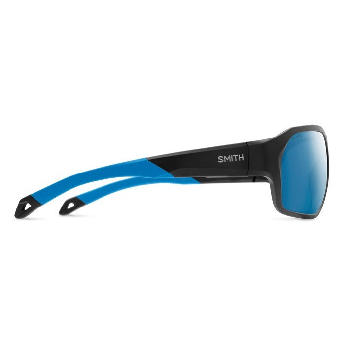SMITHS OPTICS DECKBOSS MATT BLACK/BLUE CHROMAPOP GLASS POLARIZED BLUE MIRROR