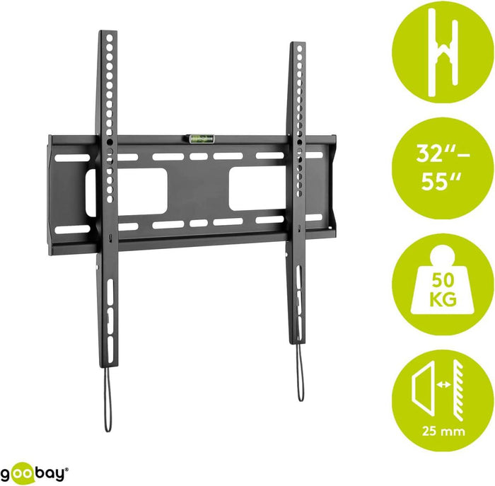 Soporte fijo de pared para TV de 32 a 55 pulgadas hasta 50 kg