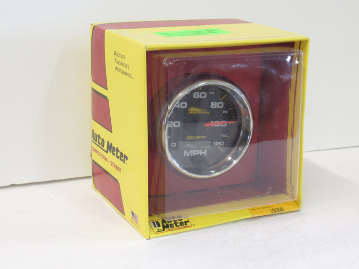 Speedometer Auto Meter Black face 120 MPH speedo gauge USA Made procycle
