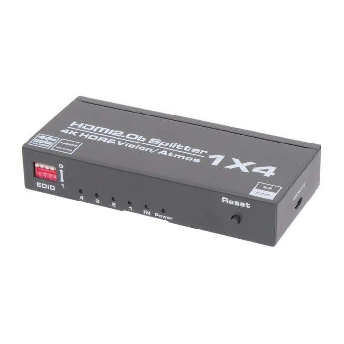 Splitter 1x4 4K@60Hz con EDID HDCP2.2