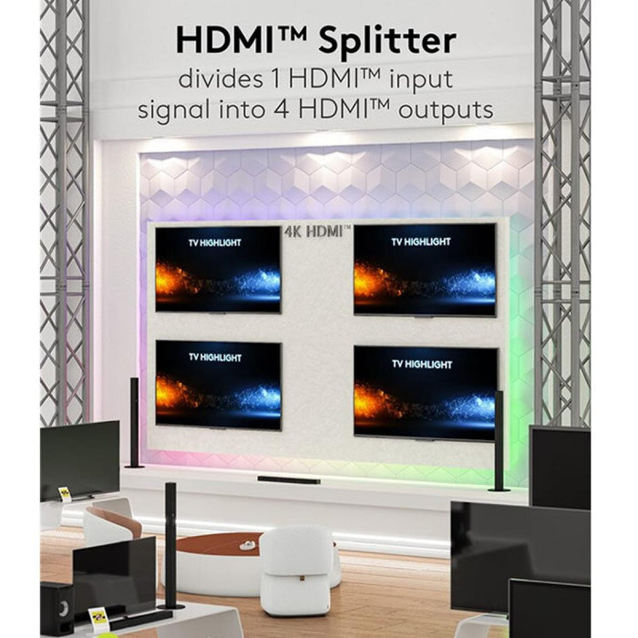 Splitter Divisor HDMI 1 a 4 Salidas 4K 60 Hz, Goobay