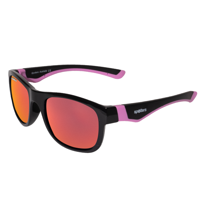 SPOTTERS SUNGLASSES KIDS EMU MATT BLACK [LENS:RED MIRROR]