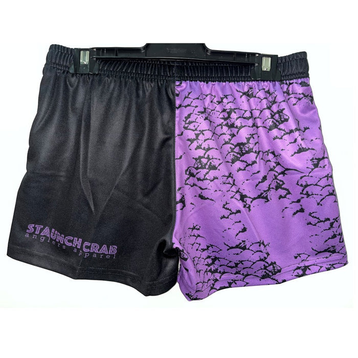 STAUNCH CRAB CHASE TO CHILL SHORTS BLACK/PURPLE [SZ:MEDIUM]