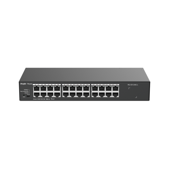 Switch 24 Puertos Gigabit Metal Enrackable RG-ES124G-L Reyee