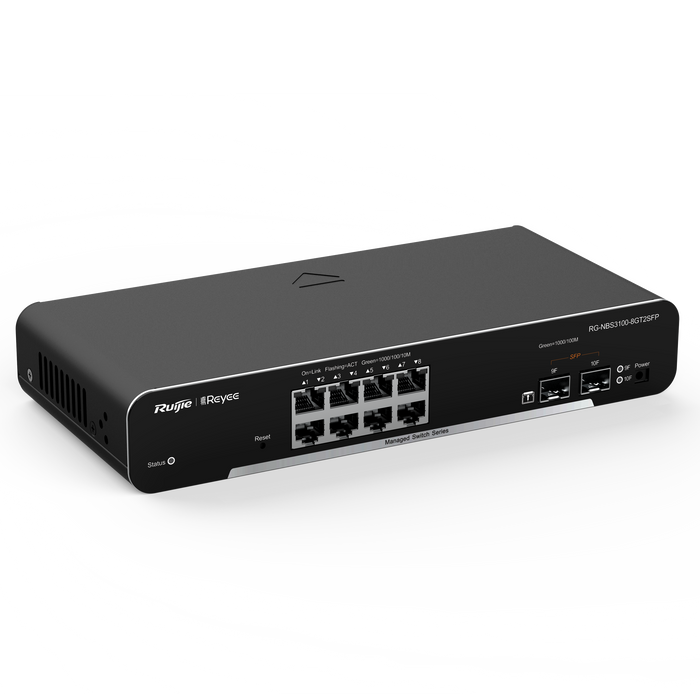 Switch Cloud Gestionable 8 Puertos Gigabit + 2 SFP RG-NBS3100-8GT2SFP Reyee