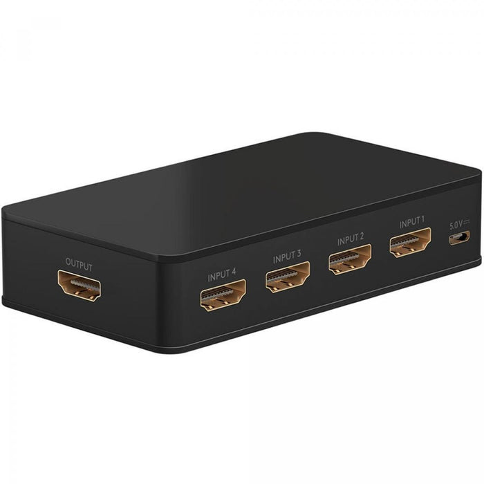 Switch HDMI Manual 4 a 1 4K 60 Hz con Mando a Distancia, Goobay