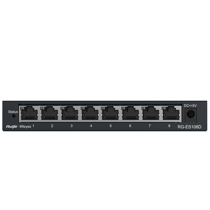 Switch No Gestionable 8 Puertos 10/100 Mbps Carcasa Metal RG-ES108D Reyee