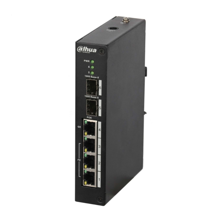 Switch Rango Temp Extendida PoE 3 Puertos 10/100 + 1 Puerto Gigabit 2sfp 96W 802.3at Manejable Layer 2