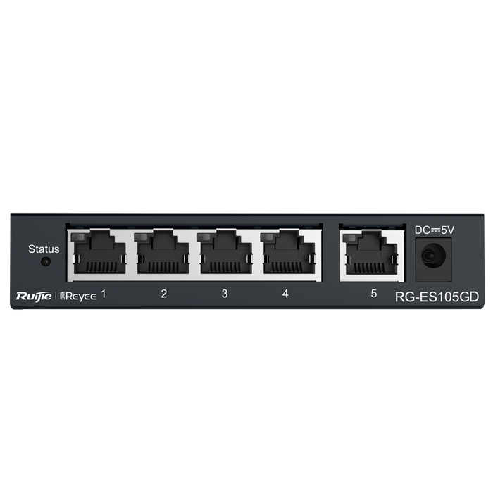 Switch Sobremesa 5 Puertos Gigabit Carcasa Metal RG-ES105GD Reyee
