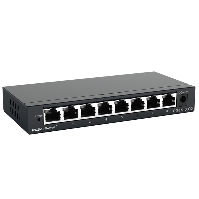 Switch Sobremesa 8 Puertos Gigabit Carcasa Metal RG-ES108GD Reyee