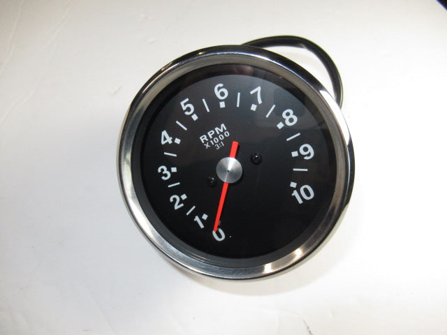 Tach gage tachometer 3:1 ratio black face 0 to 10 smiths