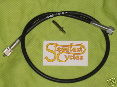 Tachometer Cable 32" 2'8"  w spade Tach Aerco Triumph BSA UK Made