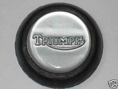 Triumph tank top badge silver silver T140 Bonneville Grommet with emblem UK MADE