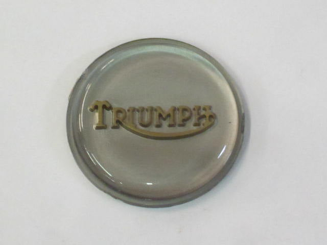 Tank top badge T140 T120 5 speed OIF silver gold 83-4776 UK Made