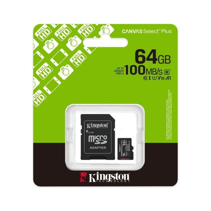 Tarjeta de Memoria Kingston CANVAS Select Plus microSD