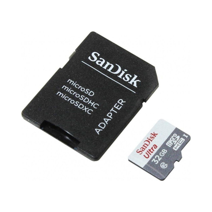 Tarjeta de Memoria microSDHC 32 GB Clase 10 U1 con Adaptador SD SanDisk Ultra