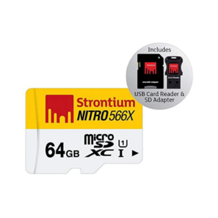 Tarjeta Micro SD 64gb con Adaptador a y Usb Tarjetas Memoria