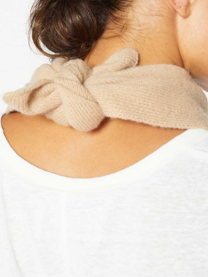 Cashmere tan neck square back view