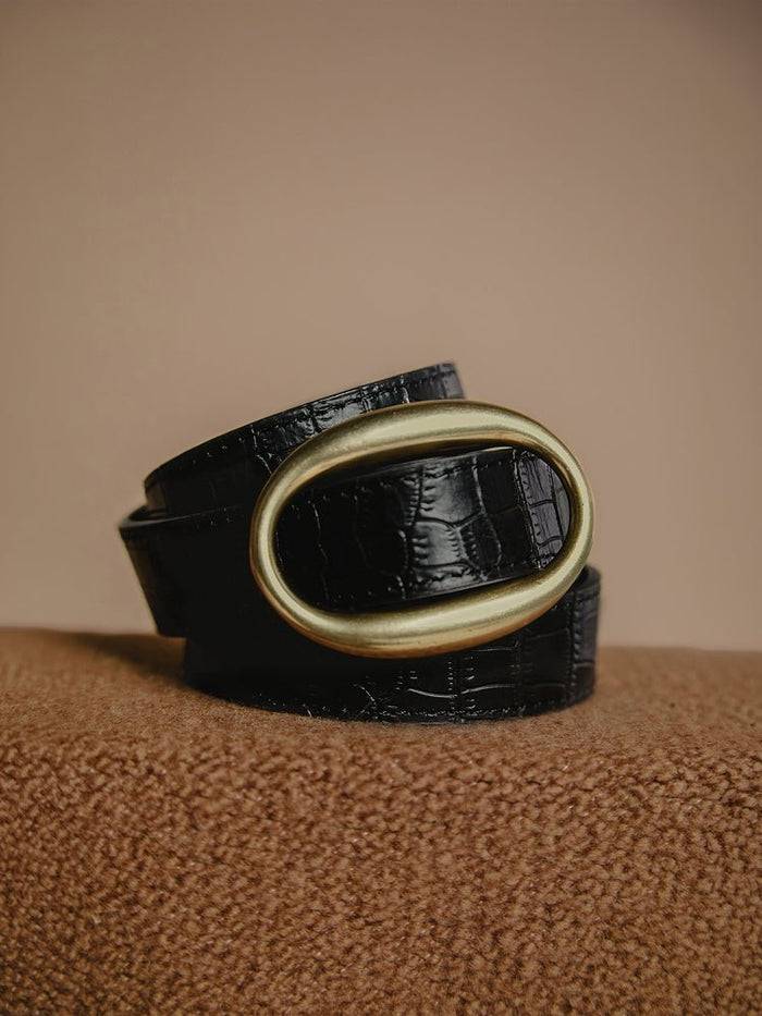 The Chelsea Croco Leather Medium Belt